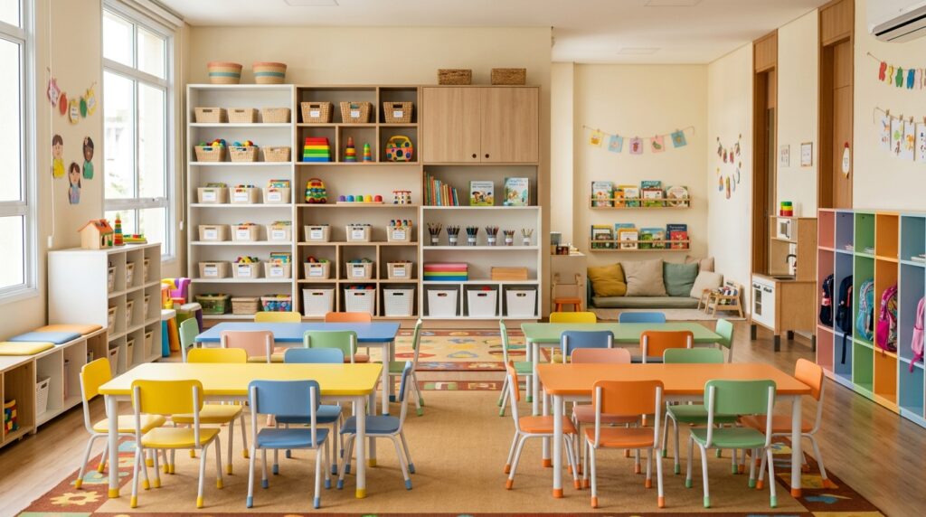lista de móveis para creche