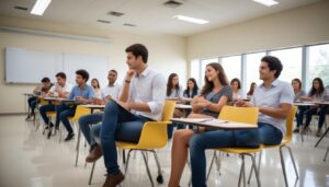 cadeira universitária com prancheta ou fixa: qual escolher
